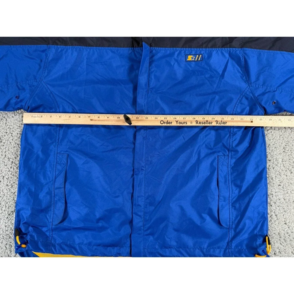 Vintage Starter Windbreaker Jacket Mens Large Blue‎ Lightweight Full Zip Lined